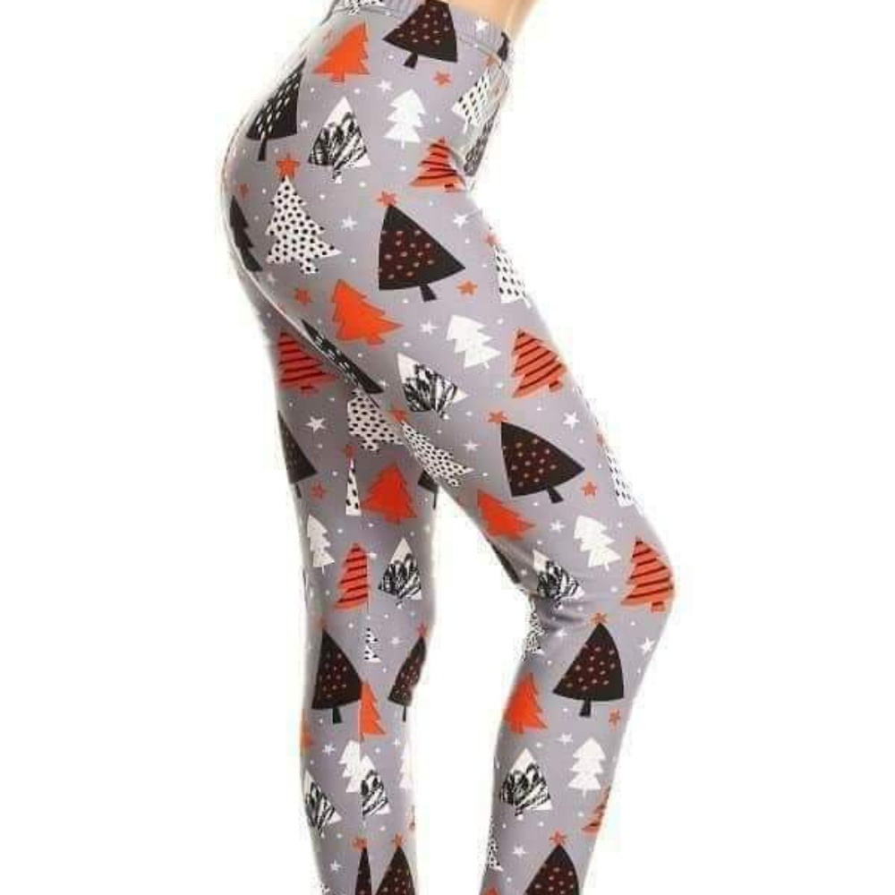 Super Plush Plus Christmas Tree Leggings